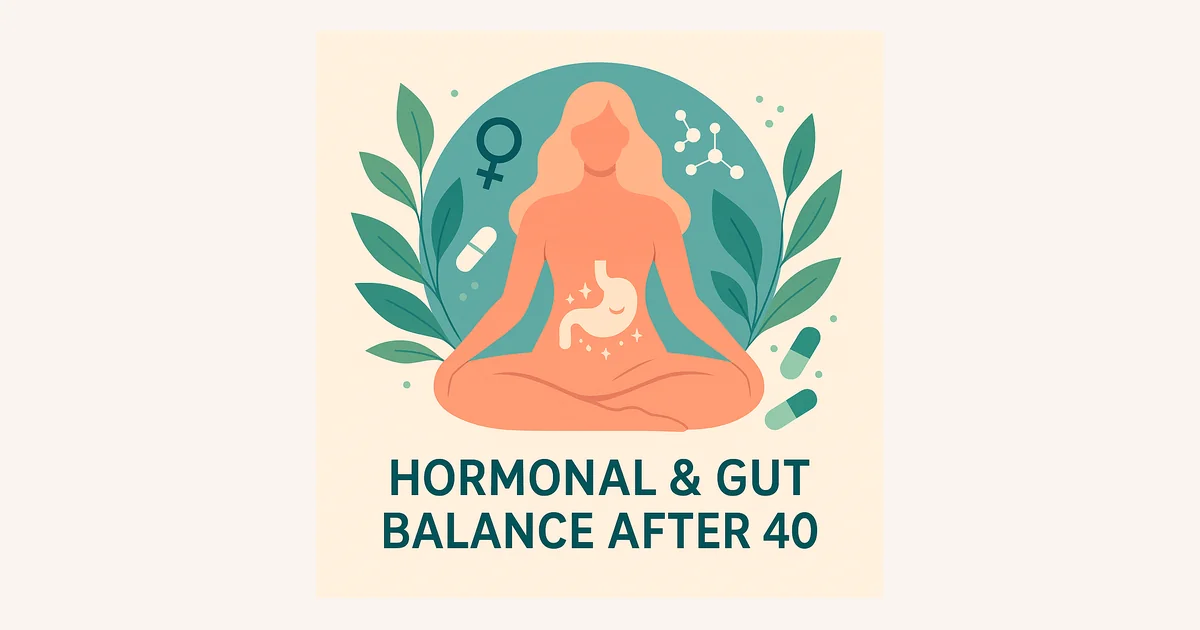 Hormonal and gut balance after 40 illustration
